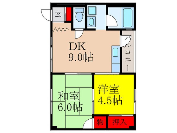 MISTRAL千里丘の物件間取画像